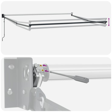 vidaXL Αυτόματη Ανασυρόμενη Τέντα Κόκκινη 300x250 cm