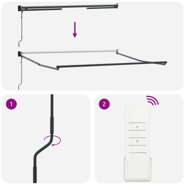vidaXL Αυτόματη Ανασυρόμενη Τέντα Κόκκινη 300x250 cm