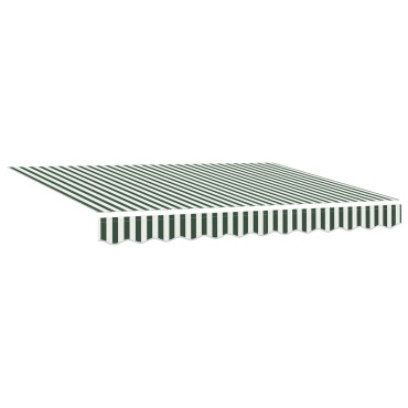 vidaXL Ανασυρόμενη Τέντα Πράσινη και Λευκή 300x250 cm