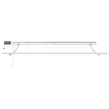 vidaXL Χειροκίνητη Ανασυρόμενη Τέντα με LED Μαύρη 350x250 cm