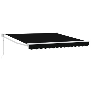 vidaXL Αυτόματη Ανασυρόμενη Τέντα Μαύρη 350x250 cm