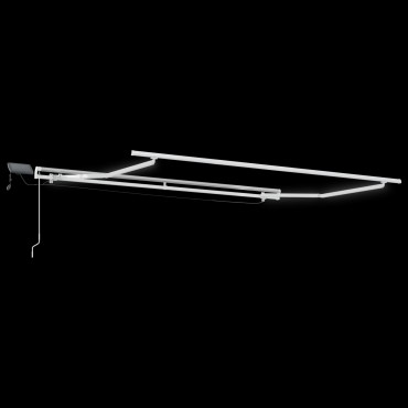 vidaXL Εγχειρίδια Ανασυρόμενη Τέντα με LED Μπεζ 350x250 εκ