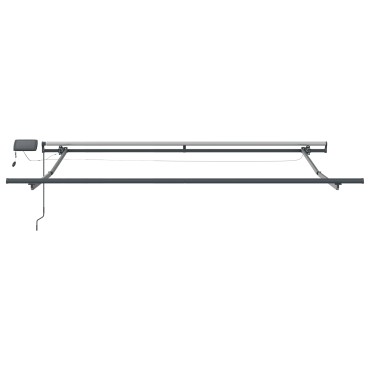 vidaXL Χειροκίνητη Ανασυρόμενη Τέντα με LED Μπεζ 350x250 cm