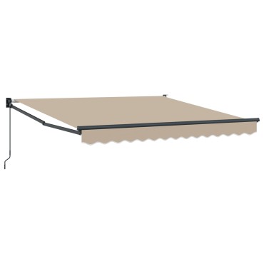 vidaXL Χειροκίνητη Ανασυρόμενη Τέντα Μπεζ 350x250 cm