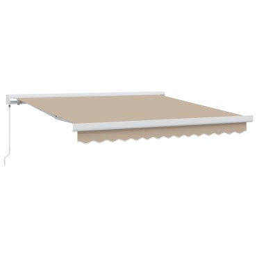 vidaXL Χειροκίνητη Ανασυρόμενη Τέντα Μπεζ 350x250 εκ.