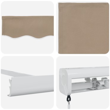 vidaXL Χειροκίνητη Ανασυρόμενη Τέντα Μπεζ 350x250 εκ.