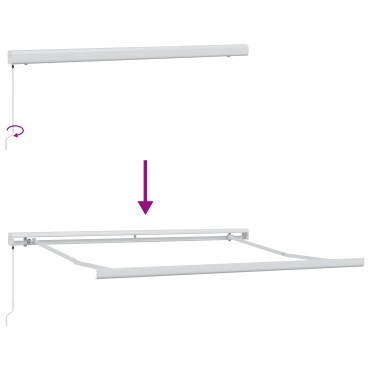 vidaXL Χειροκίνητη Ανασυρόμενη Τέντα Μπεζ 350x250 εκ.