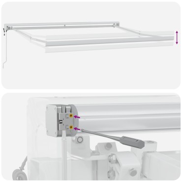 vidaXL Αυτόματη Ανασυρόμενη Τέντα Μπεζ 350x250 εκ.
