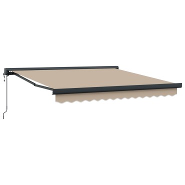 vidaXL Αυτοκίν. Ανασυρόμενη Τέντα Μπεζ 350x250 εκ