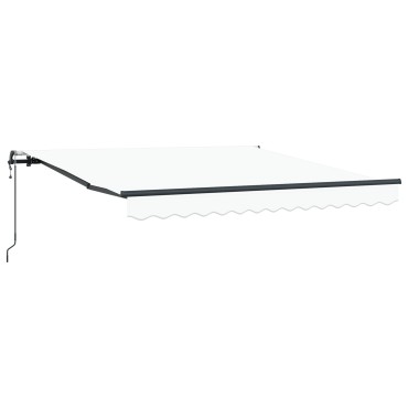 vidaXL Αυτόματη Ανασυρόμενη Τέντα Λευκή 350x250 εκ.