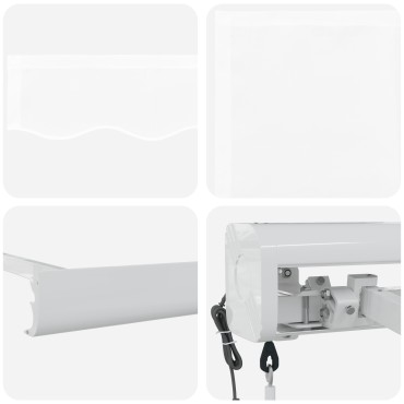 vidaXL Αυτόματη Ανασυρόμενη Τέντα Λευκή 350x250 εκ.
