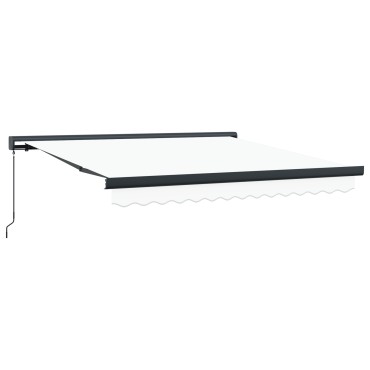 Χειροκίνητη ανασυρόμενη τέντα vidaXL Λευκή 350x250 cm, Ύφασμα αντικατάστασης τέντας vidaXL για πλαίσιο 3,5x2,5 m Λευκή