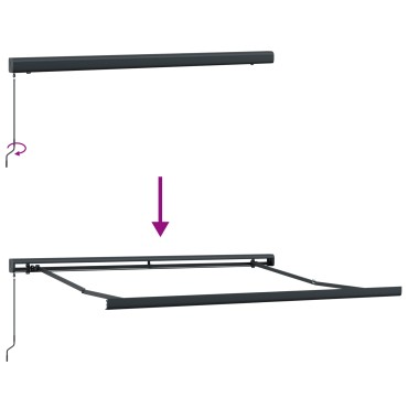 Χειροκίνητη ανασυρόμενη τέντα vidaXL Λευκή 350x250 cm, Ύφασμα αντικατάστασης τέντας vidaXL για πλαίσιο 3,5x2,5 m Λευκή