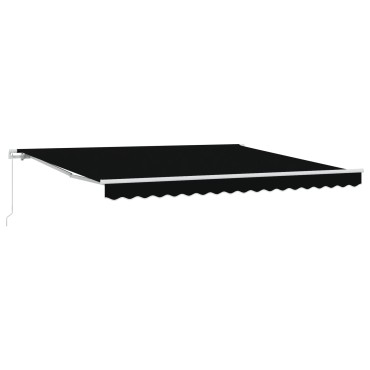 vidaXL Ανασυρόμενη τέντα Μαύρη 400x300 cm