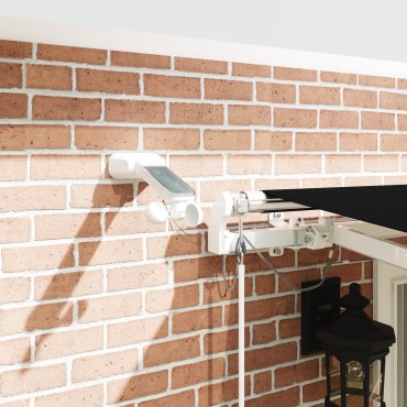 vidaXL Αυτόματη Ανασυρόμενη Τέντα με LED Μαύρη 400x300 εκ.
