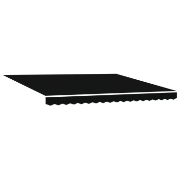 vidaXL Manual Retractable Awning Μαύρη 400x300 εκ.