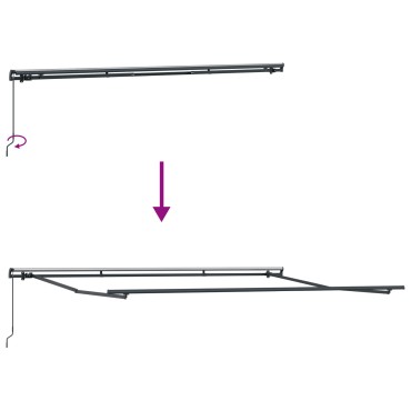 vidaXL Χειροκίνητη Ανασυρόμενη Τέντα Μπεζ 400x300 cm