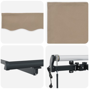 vidaXL Αυτόματη Ανασυρόμενη Τέντα Μπεζ 400x300 cm