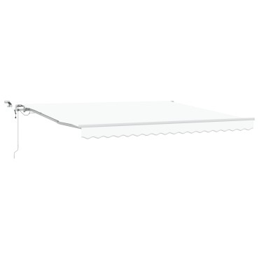 vidaXL Αυτόματη Ανασυρόμενη Τέντα με LED Λευκή 400x300 cm