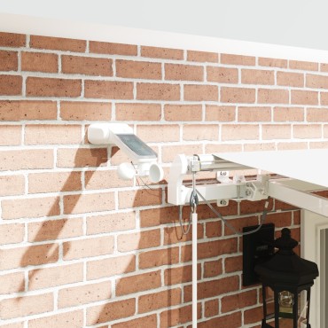 vidaXL Αυτόματη Ανασυρόμενη Τέντα με LED Λευκή 400x300 cm