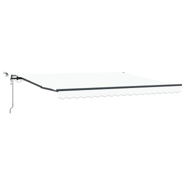 Αυτόματη Ανασυρόμενη Τέντα vidaXL με LED Λευκή 400x300 εκ.