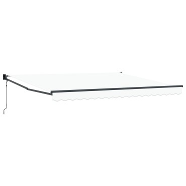 Ανασυρόμενη τέντα αυτόματη vidaXL Λευκή 400x300 cm