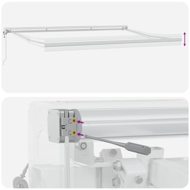 vidaXL Αυτόματη Ανασυρόμενη Τέντα Λευκή 400x300 εκ.