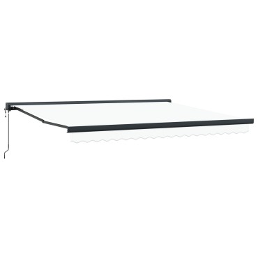 vidaXL Αυτόματη Ανασυρόμενη Τέντα Λευκή 400x300 cm
