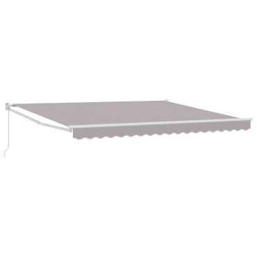vidaXL Ανασυρόμενη Τέντα Ανοιχτό Γκρι 400x300 cm