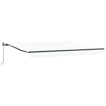 vidaXL Χειροκίνητη Ανασυρόμενη Τέντα Λευκή 400x350 cm
