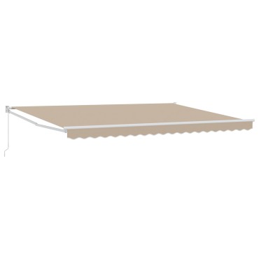 Χειροκίνητη ανασυρόμενη τέντα vidaXL Μπεζ 450x300 cm, Ανασυρόμενο ύφασμα τέντας vidaXL για σκελετό 4.5x3 μ. Μπεζ