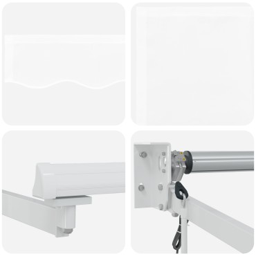 vidaXL Αυτόματη Ανασυρόμενη Τέντα Λευκή 450x300 cm