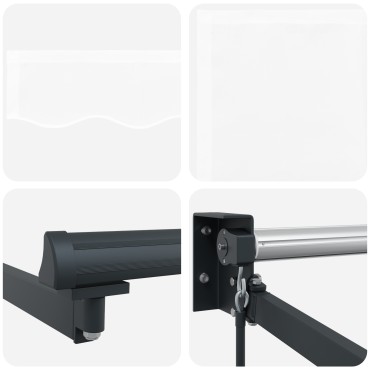 vidaXL Μηχανοκίνητη Ανασυρόμενη Τέντα Λευκή 450x300 εκ.