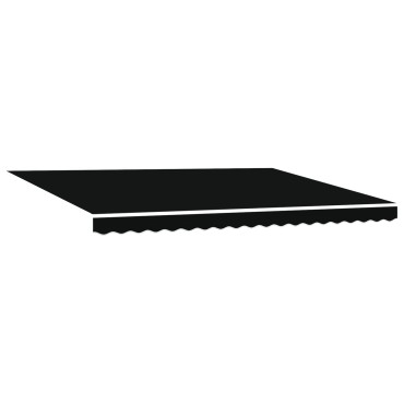 vidaXL Χειροκίνητη ανασυρόμενη τέντα με LED Μαύρη 450x350 cm