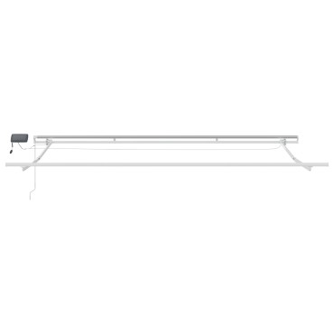 vidaXL Χειροκίνητη ανασυρόμενη τέντα με LED Μαύρη 450x350 cm