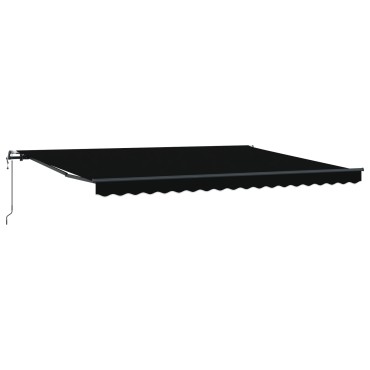 vidaXL Αυτόματη Αναδιπλούμενη Τέντα Μαύρη 450x350 cm