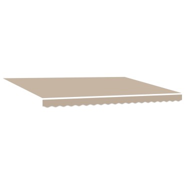 vidaXL Χειροκίνητη Ανασυρόμενη Τέντα με LED Μπεζ 450x350 εκ.