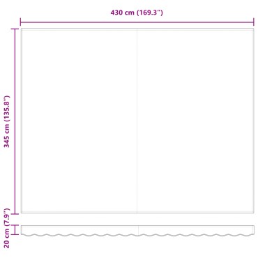 vidaXL Αυτόματη Ανασυρόμενη Τέντα Λευκή 450x350 εκ.