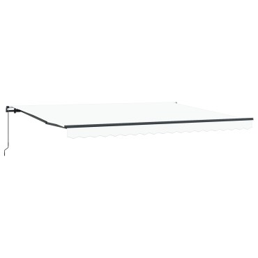 vidaXL Εγχειριδίου Ανασυρόμενη τέντα Λευκή 450x350 εκ