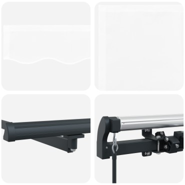 vidaXL Εγχειριδίου Ανασυρόμενη τέντα Λευκή 450x350 εκ