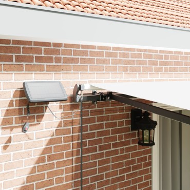 Χειροκίνητη ανασυρόμενη τέντα vidaXL με LED Λευκή 450x350 εκ., Ύφασμα αντικατάστασης τέντας vidaXL για πλαίσιο 4.5x3.5 μ Λευκό