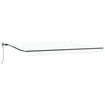 vidaXL Αυτόματη Ανασυρόμενη Τέντα Λευκή 450x350 εκ