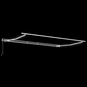 vidaXL Αυτόματη Ανασυρόμενη Τέντα με LED Ανοιχτό Γκρι 450x350 εκ.
