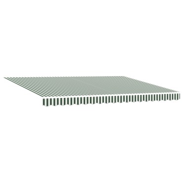 vidaXL Ανασυρόμενη Τέντα με LED Πράσινη και Λευκή 450x350 εκ.
