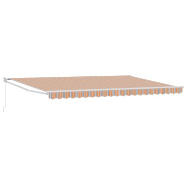 vidaXL Ανασυρόμενη Τέντα Ριγέ Πολυχρώμα 500x300 cm