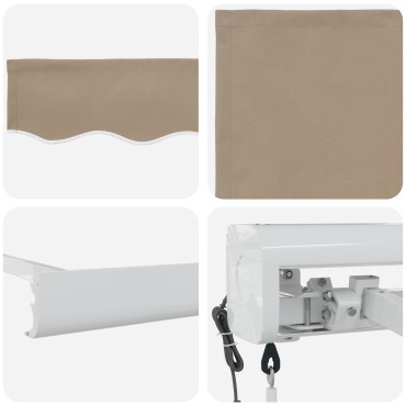 vidaXL Ανασυρόμενη Τέντα Μπεζ 500x300 cm