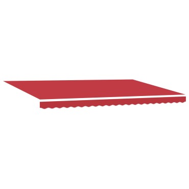 Τέντα vidaXL με LED Κόκκινη 500x300 cm, Υφασμάτινη αντικατάσταση τέντας vidaXL για σκελετό 5x3 m Κόκκινη