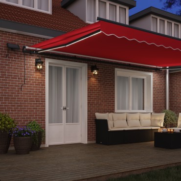 Τέντα vidaXL με LED Κόκκινη 500x300 cm