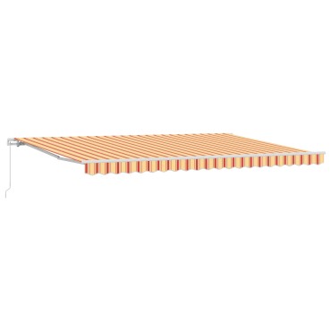 vidaXL Manual Retractable Awning της σε Πορτοκαλί και Κίτρινο 500x350 εκ.