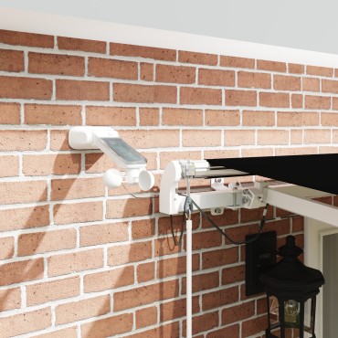vidaXL Αυτόματη Ανασυρόμενη Τέντα με LED Μαύρη 500x350 cm
